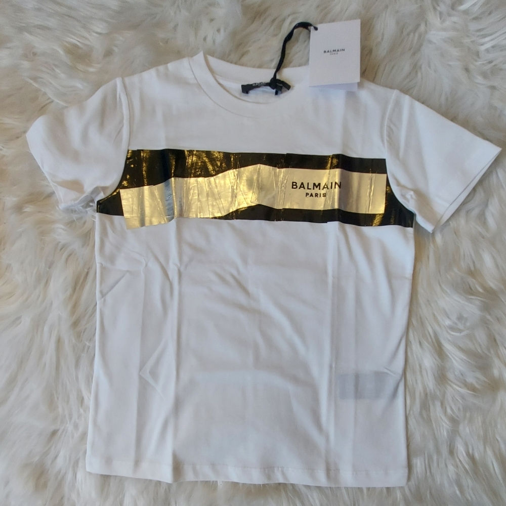 Balmain Metalic Tshirt for kids